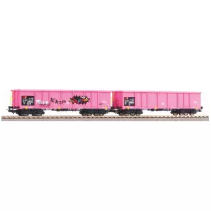 Set of 2 Eaos Piko loading cars 58393 - HO : 1/87 - CFF - EP VI