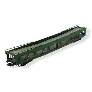 Wagon de transport automobiles DDm 916 MF Train N33312 - N 1/160 - SNCB - EP IV
