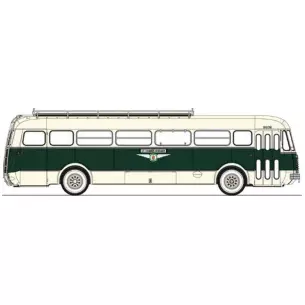Autocar Renault "Transcar" Vert/Crème Calvados 14 REE MODELES CB122 - HO 1/87