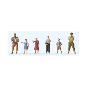 Soldats américains avec enfants