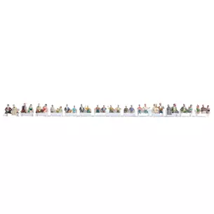 Lot de 30 voyageurs assis sans jambes Noch 16050 - HO 1/87 - Set économique