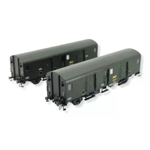 Set 2 FOURGONS bagages Dd2ai Vert 301 MODELS WORLD 30318 - SNCF - HO 1/87 EP IVa