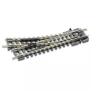 Right hand turnout Peco N 1/160 radius 228mm 22.5° length 87mm code 80