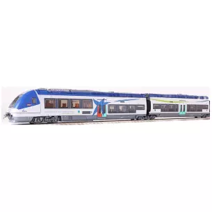 AGC X-76611/76612 3-unit railcar delivered in Lower Normandy with TER carmillon logo
