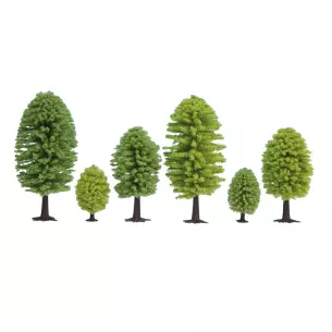 Pack de 10 arbres à feuilles 35 à 50 mm - Noch 32901 - N 1/160 & Z 1/220 