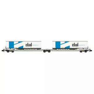 Wagon porte remorque double livrée "ekol logistics 4.0"