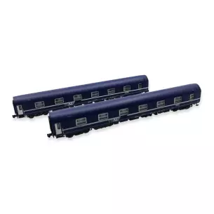 Set 2 voitures couchettes T2 Arnold HN4405 - N 1/160 - SNCF - EP V / VI