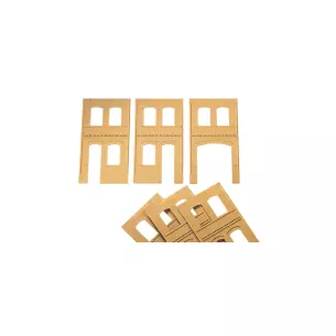 Kit de 6 murs 2322B / 2322C / 2323C Auhagen 80607 - HO : 1/87 - système modulaire