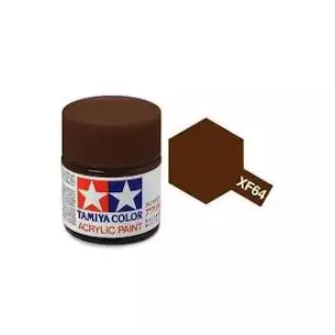 Peinture acrylique - couleur Brun-Rouge MAT XF64 - TAMIYA 81764 - 10 mL