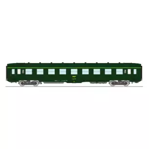 Une voiture couchette DEV B9c9 vert REE MODELES VB408 SNCF - HO 1/87 - EP IV/V
