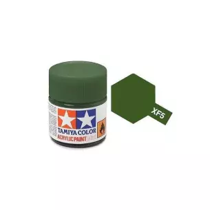 Peinture acrylique - couleur Vert Mat XF5 - TAMIYA 81705 - 10 mL