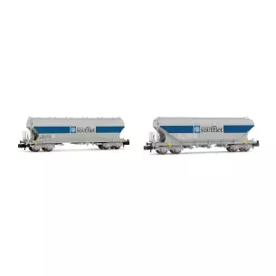 Set 2 wagons trémies Arnold HN6510 UAGPPS - N 1/160 - SNCF - EP V / VI