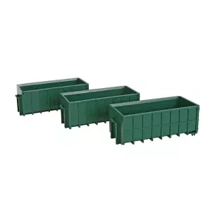 Pack de 3 grands conteneurs Scenemaster 9494100- HO 1/87 - miniatures
