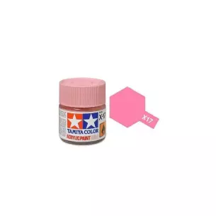 Peinture acrylique -  couleur rose BRILLANT X17 - TAMIYA 81517 - 10 mL