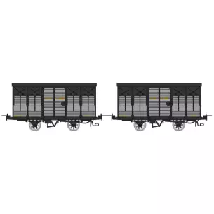 Set of 2 BRAKED COVERS Grey Round Roof / Black Fittings Kv 4096 and Kv 4100