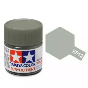 Peinture acrylique - couleur Gris Aéronaval MAT XF12 - TAMIYA 81712 - 10 mL