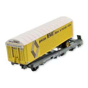 Wagon porte-remorque "Renault" REE Modèles WB339.1 - HO 1/87 - SNCF - EP III / IV