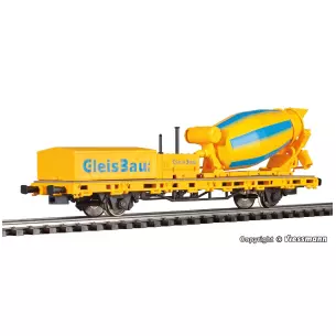 Wagon à bords bas et bétonnière DCC VIESSMANN 2624 - HO 1/87 -  Fonctionnel