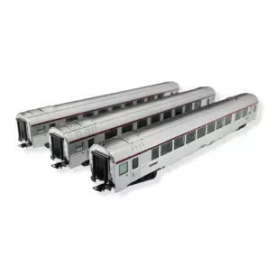 Set de 3 voitures " TEE L'Arbalète " JOUEF 4143 - SNCF - HO 1/87 - EP IV