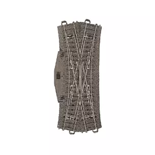 Double Junction Crossing R2 24,3° Marklin 24624 - 188,3 mm - HO : 1/87 - Code 83 - Track C