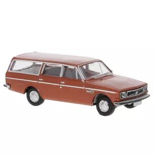 Voiture Volvo 145 break Brekina 29471 - HO : 1/87 - livrée orange métallisée - 1971