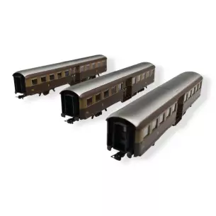 Coffret 3 voitures voyageurs "Corbellini" - RIVAROSSI HR4369 - HO 1/87 - FS - EP V-VI