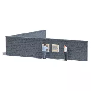 Scène distributeurs de Cigarettes, mur et 2 personnages BUSCH 7919 - HO 1/87