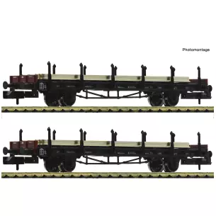 Pack de 2 Wagons plats type S "Augsbourg" FLEISCHMANN 823607 - DRG - N 1/160 - EP II