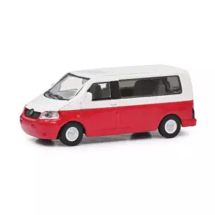 Volkswagen T5 Bus Red and White SCHUCO 452665910 - HO 1/87