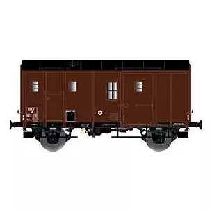 Fourgon type M livrée brun foncé avec châssis noir et toit noir sans feux de fin de convoi