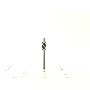 Pancarte "S" coup de Sifflet BOISMODELISME 115013 - HO 1/87 - SNCF