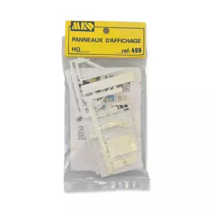 Panneaux d'affichage + figurine MKD 498 - HO : 1/87 - accessoires de décoration