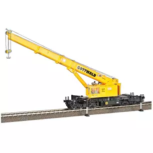 Functional telescopic crane wagon KIBRI 26000 - HO 1/87