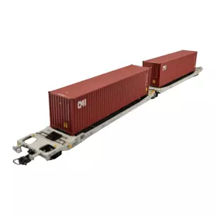 Wagon porte-conteneurs articulé Pullman 36540 - NL /AAEC - HO 1/87