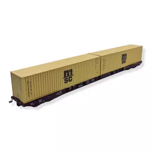 Wagon porte-conteneur Sggnss BV IGRA 96010060 - Railrelease - HO 1/87 - EP VI