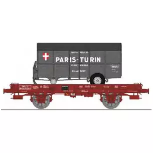 Wagon UFR Mono-Porteur Fourgon "PARIS TURIN" REE Models WB649 - HO 1/87