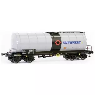 Wagon citerne à bogies livrée gris TRANSFESA N° 105-4