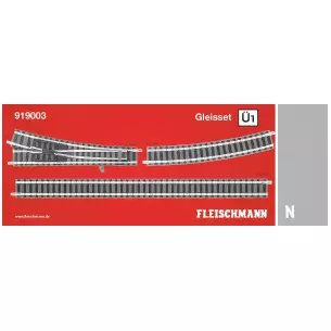 Kit extension de voie Ü1 avec rails droit rails courbé et aiguillage