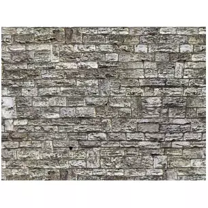 Plaque cartonnée Vollmer 46035 - HO 1/87 - Mur pierre de taille
