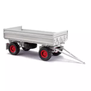 Remorque inclinable Anhänger IFA HW60 Busch 53007 - HO 1/87 - livrée gris