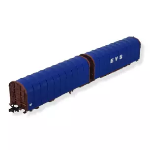 Set 2 Wagons bâchés 3 essieux articulés MFTrain 33069 - Lailps EVS - N 1/160