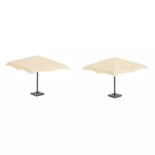 Lot 2 parasols rectangulaires Faller 180 - HO 1/87 - 50x50x45 (x2)