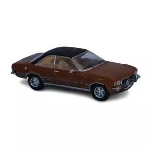 Voiture Opel Commodore B coupé marron métallisé, noir mat PCX 870346 - HO 1/87