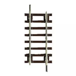 Straight track G1/4 Roco 42413 wooden sleepers - 57,5 mm - HO : 1/87 - Code 83