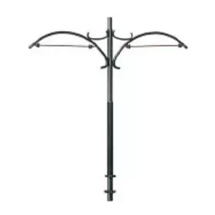 Mât central de pleine voie avec 2 potences Sommerfeldt 112 - HO 1/87 - hauteur 84 mm