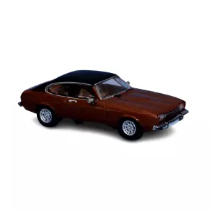 Véhicule Ford Capri Mark II - marron & noir - PCX87 0647 - HO : 1/87