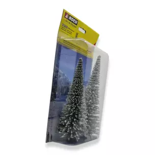 Pack 2 Sapins enneigés Noch 21966 - HO 1/87 - hauteur 180 et 200 mm