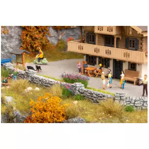 Murs de Basalte miniature Noch 58281 - HO 1/87 - longueur 1040 mm