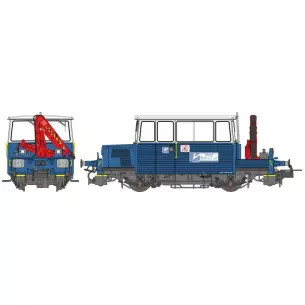DRAISINE DU65 bleue et blanche avec grue - Digitale son
