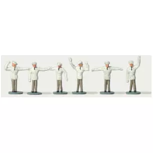 Lot de 6 personnages agents de police Merten 0272252 - pour la circulation - N : 1/160
